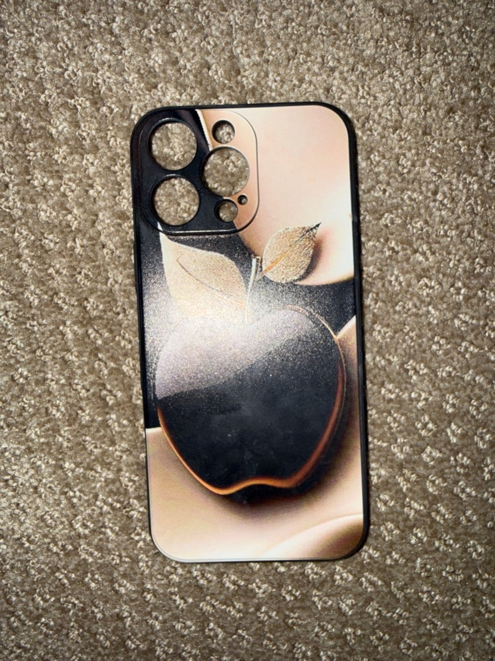 iPhone 16 pro max. Stylish Black & Gold Apple Design Phone Case - Unbranded